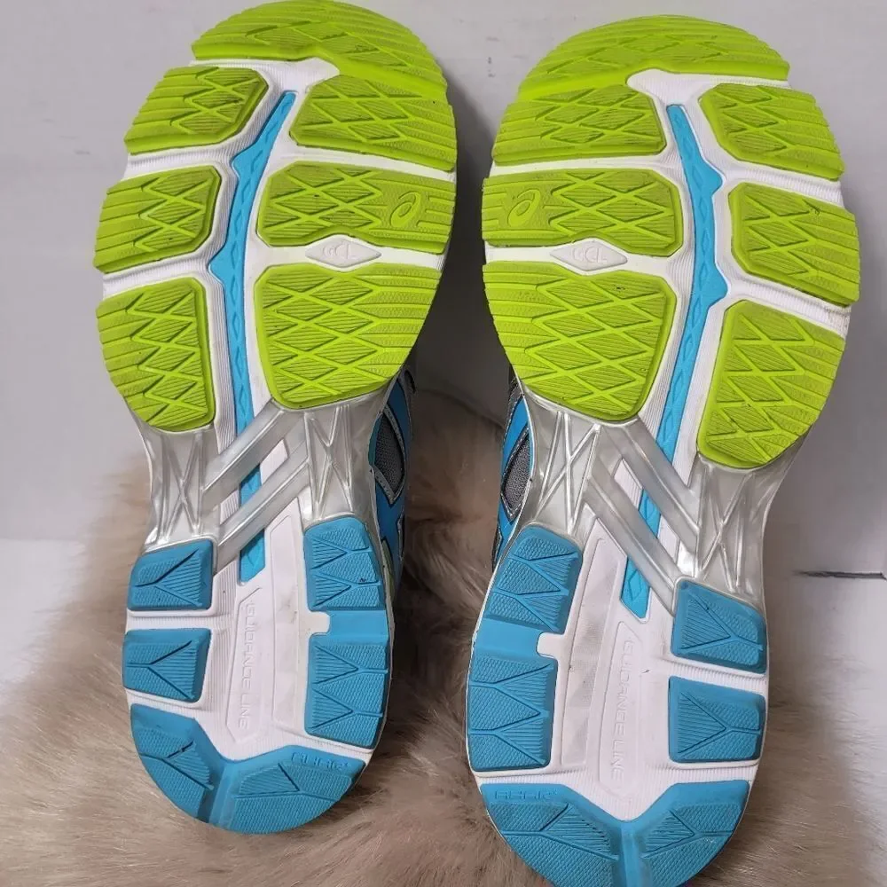 Asics Women's GT-2000 V4 T658N Silver Blue Running Shoes Sneakers Size 9.5